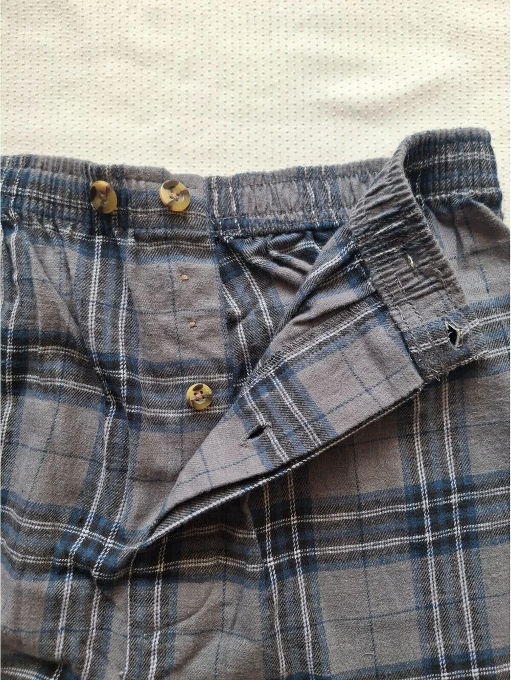 NWT High Sierra Mens Vintage Pajama Set M 100% Cotton Plaid Shirt Pants Sleepw